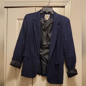 Catos Navy Blue Tapered Blazer
